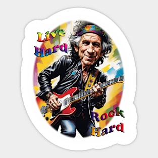 Live Hard, Rock Hard Sticker